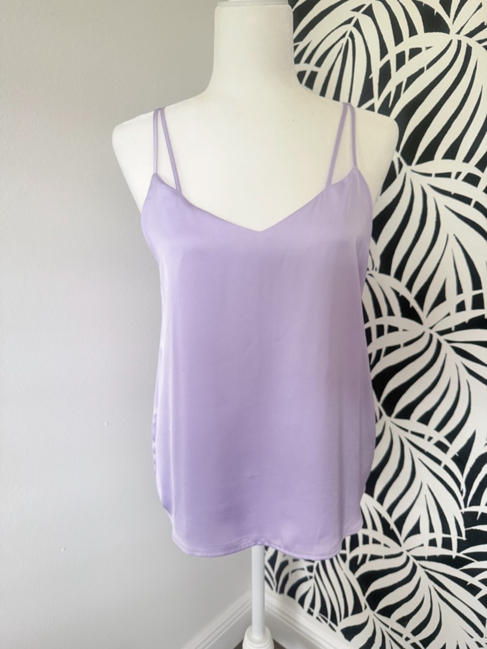 Skies Are Blue Icey Lavender Satin Double-Strap Cami